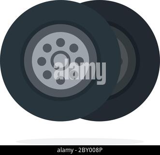 Car tires vector flat isolated Stock Vector