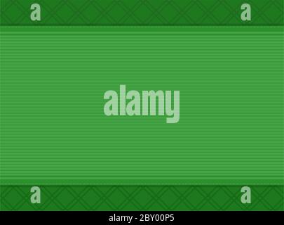 Rectangular green tablecloth with a pattern flat icon vector isolated. Stock Vector
