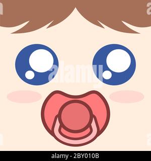 nice baby face Stock Vector
