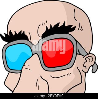 3D glasses Stock Vector