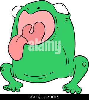 Funny frog Stock Vector