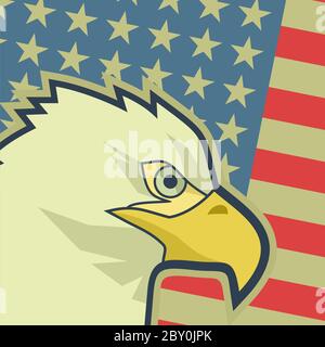 Eagle flag USA Stock Vector