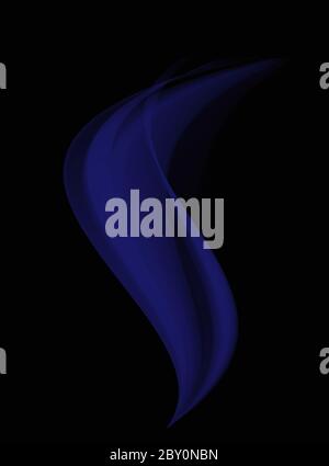 Flowing smoke vector files on a black background Stock Photo