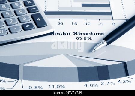 Stock index sector structure Stock Photo