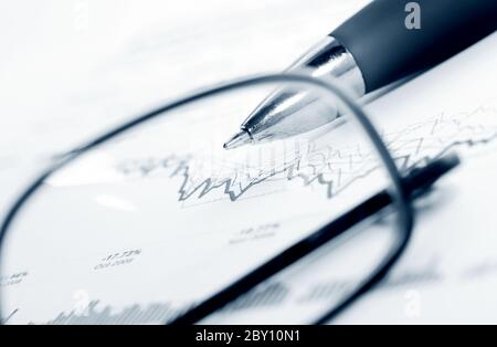 Stock market reports Stock Photo