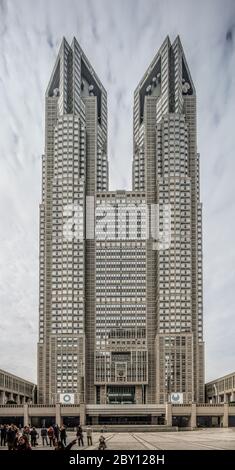 Tokyo Japan October 31st 2016 : Exterior view of the Tokyo Metropolitan Government building in Tokyo Japan Stock Photo