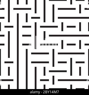 Seamless pattern with horizontal and vertical black segments Stock Vector