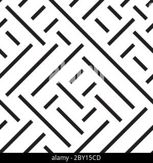 Seamless pattern with oblique black segments Stock Vector