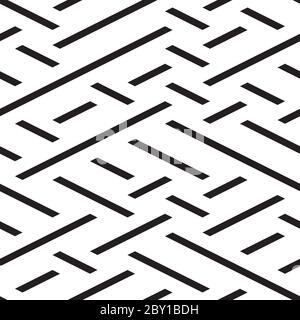Seamless pattern with oblique black segments Stock Vector