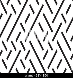 Seamless pattern with oblique black segments Stock Vector