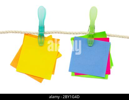 multicolored notes Stock Photo