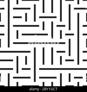 Seamless pattern with horizontal and vertical black segments Stock Vector