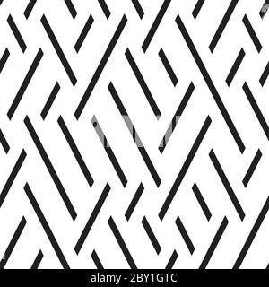 Seamless pattern with oblique black segments Stock Vector