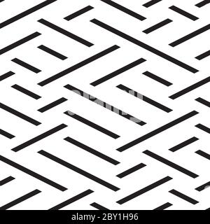 Seamless pattern with oblique black segments Stock Vector