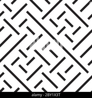 Seamless pattern with oblique black segments Stock Vector