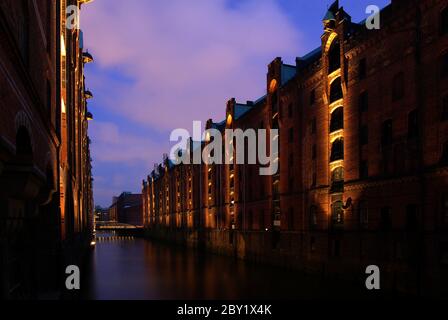 Hamburg warehouse district Stock Photo