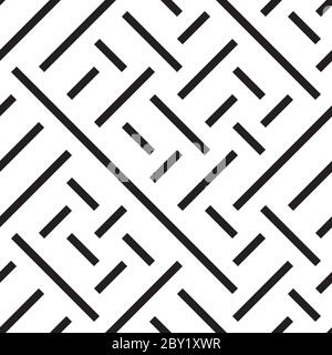 Seamless pattern with oblique black segments Stock Vector
