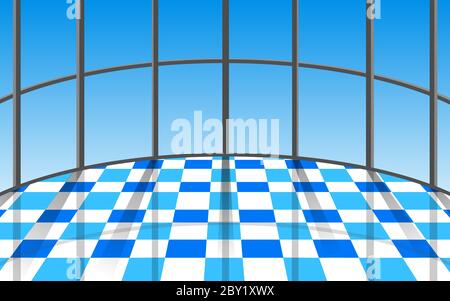 Interior decoration office in the high building Stock Vector