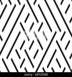 Seamless pattern with oblique black segments Stock Vector