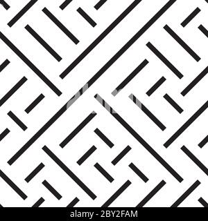 Seamless pattern with oblique black segments Stock Vector
