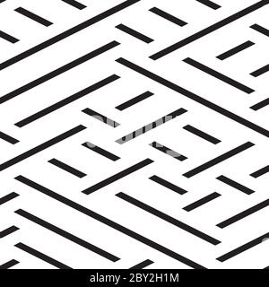 Seamless pattern with oblique black segments Stock Vector