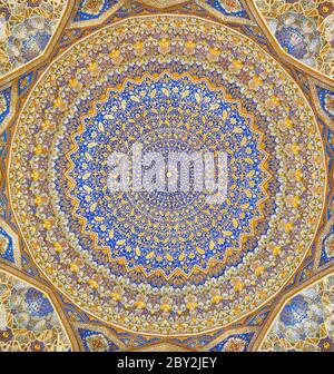 Dome of the mosque, oriental ornaments from Samarkand Stock Photo