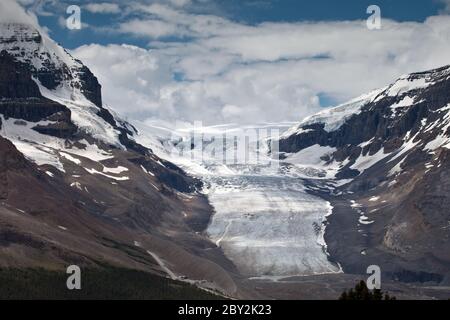 Athabasca Glacier from Wilcox Ridge Stock Photo