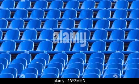 blue seats Stock Photo