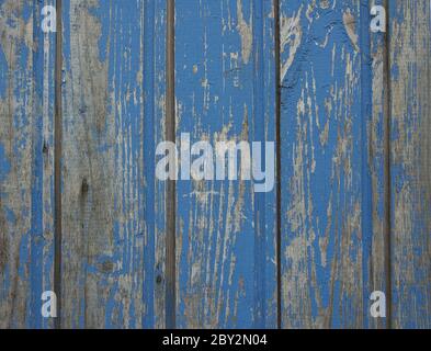 old blue wooden wall - perfect grunge background Stock Photo