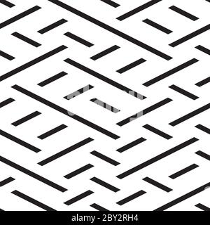 Seamless pattern with oblique black segments Stock Vector