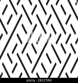 Seamless pattern with oblique black segments Stock Vector