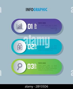 infographic template with business icons concept Stock Vector