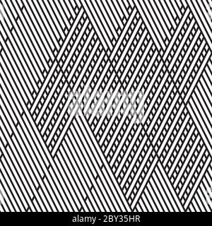 Seamless pattern with oblique black segments Stock Vector