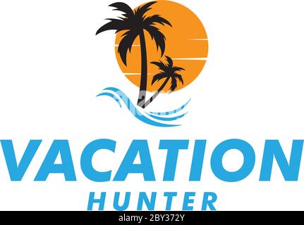 Vacation hunter graphic design template vector isolated Stock Vector