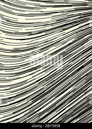 Abstract vector background. Monochrome wavy composition of regular graphic elements. Stock Vector