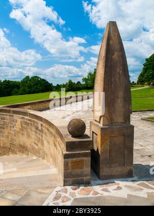 World War Memorial in a place of former village Lidice completely destroyed by German forces in reprisal for the assassination of Reich Protector Reinhard Heydrich Stock Photo