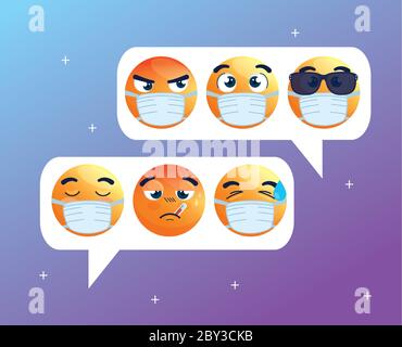Download Emoji Crying Wearing Medical Mask Yellow Face With A White Surgical Mask Icon For Covid 19 Coronavirus Outbreak Stock Vector Image Art Alamy PSD Mockup Templates