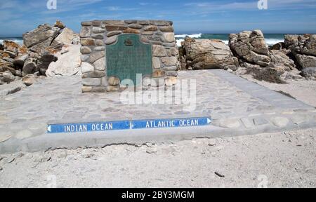 Two oceans meet at Cape Agulhas in South Africa Indian and Atlantic ...