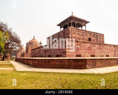 Prayagraj. Uttar Pradesh, India - February 2015: The ancient Mughal tombs in Khusro Bagh in the city of Allahabad. Stock Photo