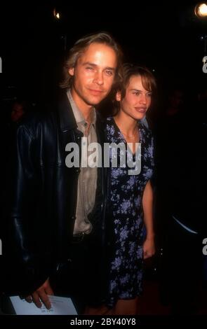 Westwood, California, USA 10th October 1995 Actor Chad Lowe and actress Hilary Swank attend 20th Century Fox's 'Strange Days' Premiere on October 10, 1995 at Mann Village Theatre in Westwood, California, USA. Photo by Barry King/Alamy Stock Photo Stock Photo