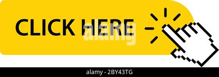 click here icon. clicking button. Stock Vector