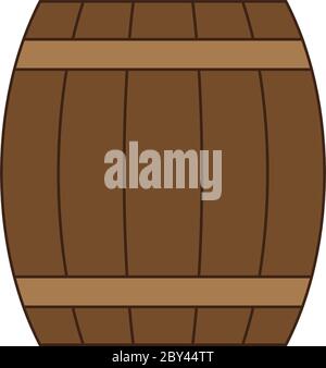barrel icon vector Wooden barrel sign Stock Vector