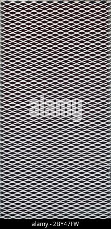 Grey metal mesh grid plain industry panel Stock Photo
