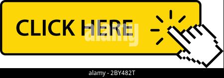 click here icon. clicking button. Stock Vector