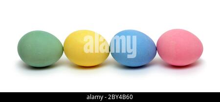 easter - colored eggs on white Stock Photo