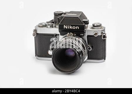 A classic dusty Nikon F2 camera Stock Photo