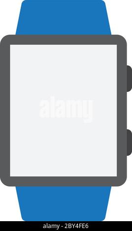 smart watch icon black vector wrist watch sign Stock Vector
