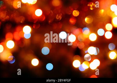 defocused colored circular lights Stock Photo