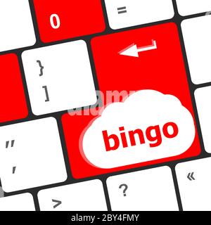 bingo enter button on computer keyboard keys Stock Photo