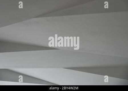 Ceiling with white triangular shapes. Stock Photo
